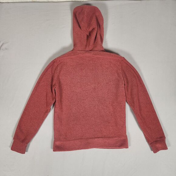 Old Navy Sherpa Fleece Hoodie Full Zip Carmine Women’s Medium - Picture 4 of 9